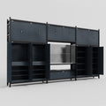 M222 Modular Work Bench - H3100mm x W5640mm | Stainless WBT | Dark Grey