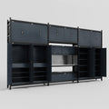 M222 Modular Work Bench - H3100mm x W5640mm | Stainless WBT | Dark Grey