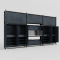 M222 Modular Work Bench - H3100mm x W5640mm | Stainless WBT | Dark Grey