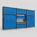 M222 Modular Work Bench - H3100mm x W5640mm | Laminate WBT | Blue