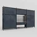 M222 Modular Work Bench - H3100mm x W5640mm | Stainless WBT | Dark Grey