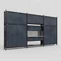 M222 Modular Work Bench - H3100mm x W5640mm | Stainless WBT | Dark Grey