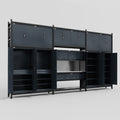 M222 Modular Work Bench - H3100mm x W5640mm | Stainless WBT | Dark Grey