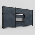 M222 Modular Work Bench - H3100mm x W5640mm | Stainless WBT | Dark Grey