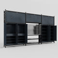 M222 Modular Work Bench - H3100mm x W5640mm | Stainless WBT | Dark Grey