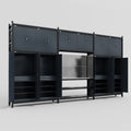 M222 Modular Work Bench - H3100mm x W5640mm | Stainless WBT | Dark Grey