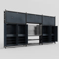 M222 Modular Work Bench - H3100mm x W5640mm | Stainless WBT | Dark Grey