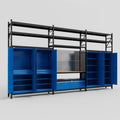 M222 Modular Work Bench with Shelves - H3100mm x W5640mm | MDF WBT | Blue