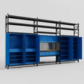 M222 Modular Work Bench with Shelves - H3100mm x W5640mm | MDF WBT | Blue