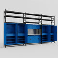 M222 Modular Work Bench with Shelves - H3100mm x W5640mm