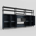 M222 Modular Work Bench with Shelves - H3100mm x W5640mm | Stainless WBT | Dark Grey