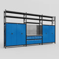 M222 Modular Work Bench with Shelves - H3100mm x W5640mm