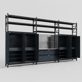 M222 Modular Work Bench with Shelves - H3100mm x W5640mm | Stainless WBT | Dark Grey