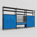 M222 Modular Work Bench with Shelves - H3100mm x W5640mm