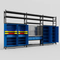 M222 Modular Work Bench with Shelves - H3100mm x W5640mm