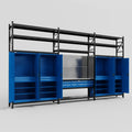 M222 Modular Work Bench with Shelves - H3100mm x W5640mm
