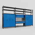 M222 Modular Work Bench with Shelves - H3100mm x W5640mm