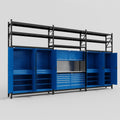 M222 Modular Work Bench with Shelves - H3100mm x W5640mm