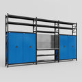 M222 Modular Work Bench with Shelves - H3100mm x W5640mm