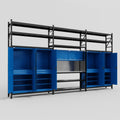 M222 Modular Work Bench with Shelves - H3100mm x W5640mm
