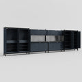 M2222 Modular Work Bench - H2100mm x W7500mm | Laminate WBT | Dark Grey
