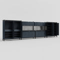 M2222 Modular Work Bench - H2100mm x W7500mm | Laminate WBT | Dark Grey