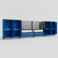 M2222 Modular Work Bench - H2100mm x W7500mm | Laminate WBT | Blue
