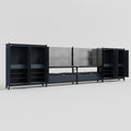 M2222 Modular Work Bench - H2100mm x W7500mm | Laminate WBT | Dark Grey