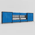M2222 Modular Work Bench - H2100mm x W7500mm | Laminate WBT | Blue