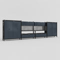 M2222 Modular Work Bench - H2100mm x W7500mm | Laminate WBT | Dark Grey