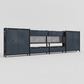 M2222 Modular Work Bench - H2100mm x W7500mm | Laminate WBT | Dark Grey