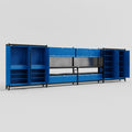 M2222 Modular Work Bench - H2100mm x W7500mm | Laminate WBT | Blue