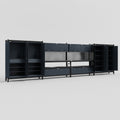M2222 Modular Work Bench - H2100mm x W7500mm | Laminate WBT | Dark Grey