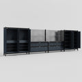 M2222 Modular Work Bench - H2100mm x W7500mm | Laminate WBT | Dark Grey