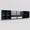 M2222 Modular Work Bench - H2100mm x W7500mm | Laminate WBT | Dark Grey