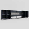 M2222 Modular Work Bench - H2100mm x W7500mm | Laminate WBT | Dark Grey