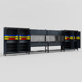 M2222 Modular Work Bench - H2100mm x W7500mm | Laminate WBT | Dark Grey