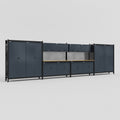 M2222 Modular Work Bench - H2100mm x W7500mm | MDF WBT | Dark Grey