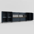 M2222 Modular Work Bench - H2100mm x W7500mm | MDF WBT | Dark Grey
