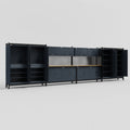 M2222 Modular Work Bench - H2100mm x W7500mm | MDF WBT | Dark Grey