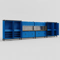 M2222 Modular Work Bench - H2100mm x W7500mm | MDF WBT | Blue