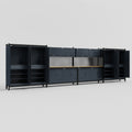 M2222 Modular Work Bench - H2100mm x W7500mm | MDF WBT | Dark Grey