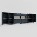 M2222 Modular Work Bench - H2100mm x W7500mm | MDF WBT | Dark Grey