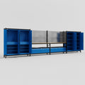 M2222 Modular Work Bench - H2100mm x W7500mm | MDF WBT | Blue