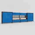 M2222 Modular Work Bench - H2100mm x W7500mm | MDF WBT | Blue