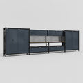 M2222 Modular Work Bench - H2100mm x W7500mm | MDF WBT | Dark Grey