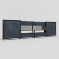 M2222 Modular Work Bench - H2100mm x W7500mm | MDF WBT | Dark Grey