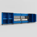 M2222 Modular Work Bench - H2100mm x W7500mm | MDF WBT | Blue