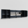 M2222 Modular Work Bench - H2100mm x W7500mm | MDF WBT | Dark Grey