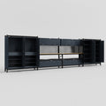 M2222 Modular Work Bench - H2100mm x W7500mm | MDF WBT | Dark Grey